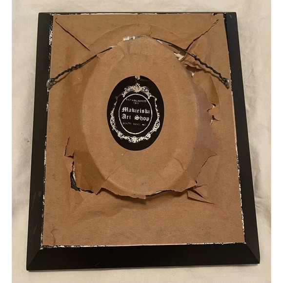 Ant. Framed Ben Franklin Ceramic Pottery Plaque Inventor Stateman Philadelphia - Picture 3 of 3